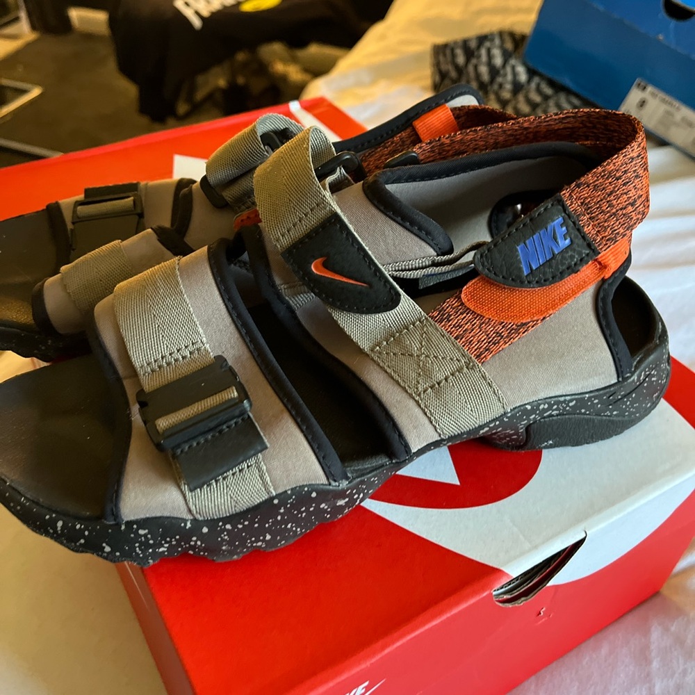 Nike men Sandals - Black and Orange